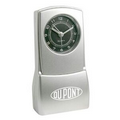 Analog Quartz Alarm Clock w/ Emergency Flashlight-SILVER